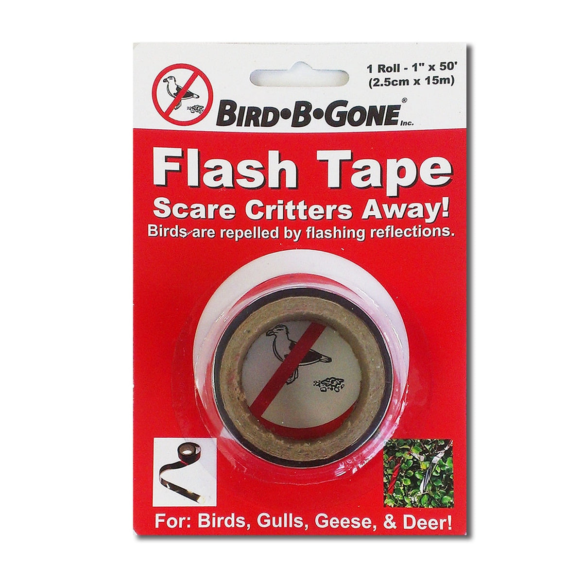 BirdBGone FLASH TAPE VISUAL BIRD DETERRENT 1" X 50' Almont, MI
