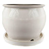 Studio Planter, Cream White Glazed Ceramic, 4-In.