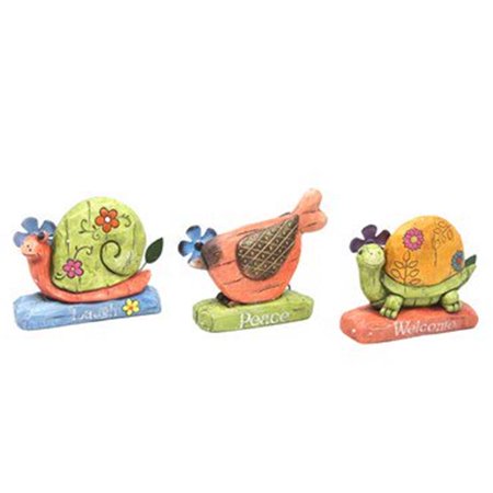 Alpine Animal Statuary with Floral Accents Assorted Tray