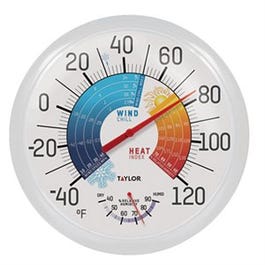 Outdoor Thermometer & Hygrometer + Wind Chill/Heat Index, 13.25-In. -  Almont, MI - American Tree, Inc