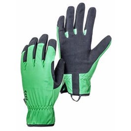 Flora Garden Gloves, Green & Black, Women's S