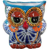 Ceramic Planter, Owl, Double-Fired, Hand-Painted, 8-In.