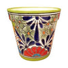 Cono Ceramic Planter, Double-Fired, Hand-Painted, 5.5-In.