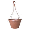 Hanging Basket With Saucer, Light Terra Cotta Plastic, 12-In.