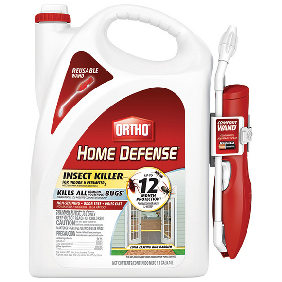 ORTHO HOME DEFENSE INSECT KILLER FOR INDOOR & PERIMETER RTU WAND 1.1 GAL