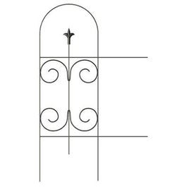 Black Garden Fence With Finial, 32-In. x 8-Ft.